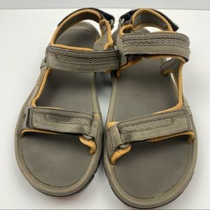 Teva Suede Leather Hudson Outdoors Hiking Running Gray Sandals